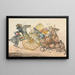 Discoveries in Sports or the Miseries of Driving, you discover a new way to reduce your crew - Henry Thomas Alken — framed artwork on a wall