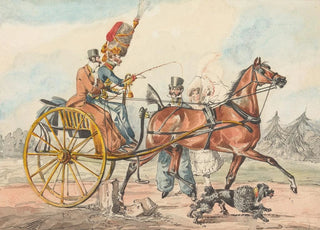 Henry Thomas Alken - Sporting Discoveries or the Miseries of Driving You Discover you Have Overlooked a Small Post on you Whip Hand.webp