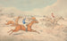 Course de Haies, Quatre Cavaliers Franchissant un Fossé et un Oxer - Henry Thomas Alken — artwork view