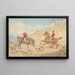 El cazador y un jinete animando a los perros - Henry Thomas Alken — cuadro enmarcado en la pared