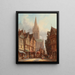 Mercado en Honfleur, Normandía - Henry Thomas Schafer — cuadro enmarcado en la pared