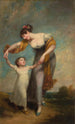 Retrato de una madre y un hijo en un paisaje - Henry Thompson — vista de la obra