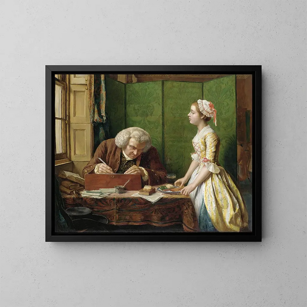 Dr Johnson aux grottes - Henry Wallis — cuadro enmarcado en la pared