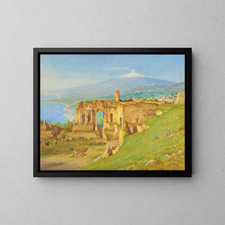 Henry Wallis - Etna from the theatre at Taormino.webp