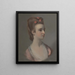 Retrato de una mujer, quizás Miss Nettlethorpe - Henry Walton — cuadro enmarcado en la pared