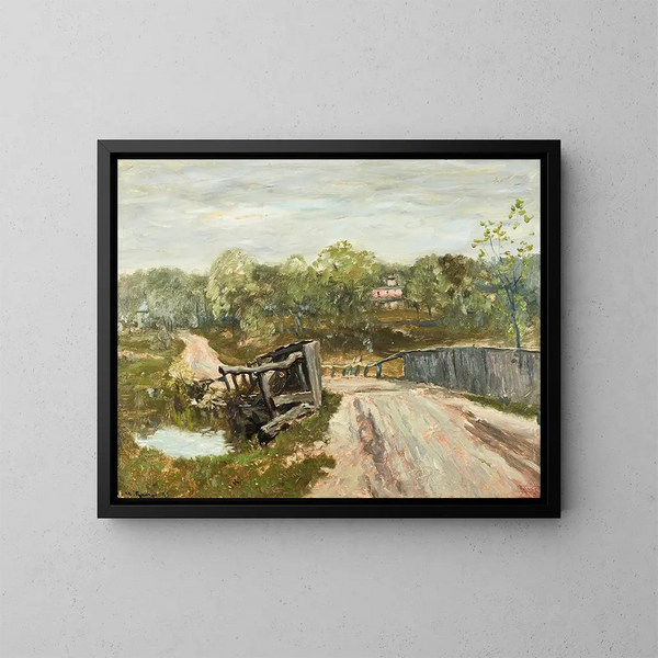 La clôture en pierre - Henry Ward Ranger — cuadro enmarcado en la pared