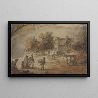 Henry William Bunbury - Country Scene with Soldiers.webp