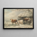 Vacas en invierno - Henry Willis — cuadro enmarcado en la pared