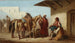 Escena oriental, venta de caballos - Henryk Pillati — vista de la obra