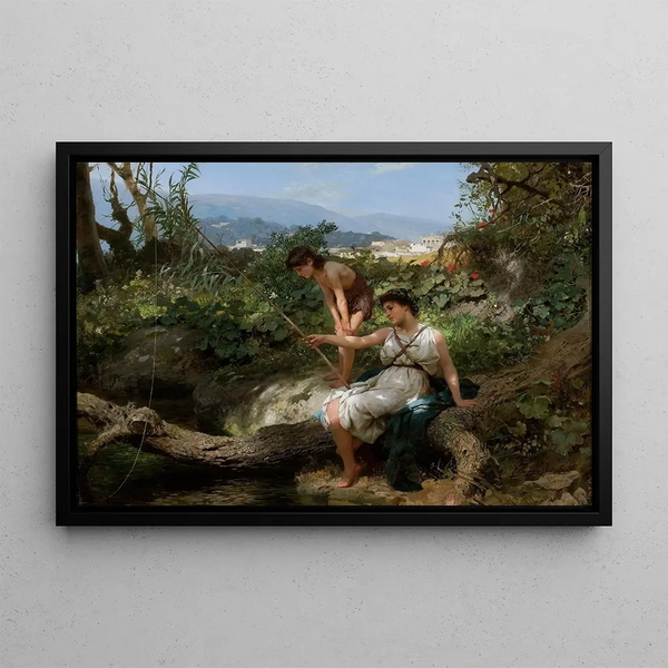 Roman idyll painting Peach - Henryk Siemiradzki — framed artwork on a wall
