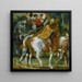 Héraclius a caballo con la cruz - Adam Elsheimer — cuadro enmarcado en la pared