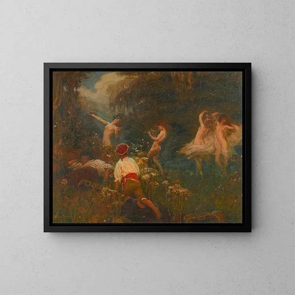 Primer boceto para la mañana vintage - Herbert James Draper — cuadro enmarcado en la pared