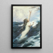 Pez volador - Herbert James Draper — cuadro enmarcado en la pared