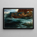 La Ira del Dios del Mar - Herbert James Draper — cuadro enmarcado en la pared
