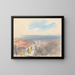 Landscape painting with blue cloud - Hercules Brabazon Brabazon — framed artwork on a wall