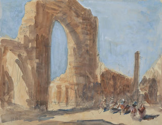 Hercules Brabazon Brabazon - The QuwwatulIslam or Might of Islam mosque and the Iron Pillar of Delhi Qtub Minar complex.webp