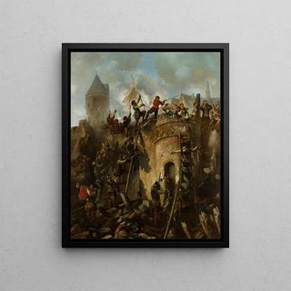 Herman Frederik Carel Ten Kate - Beleg van Alkmaar 18 september 1573 Spaanse troepen bestormen de stad.webp