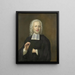 Justus Tjeenk Painting 1730-82 one of the founders of the Zeeuws Genootschap Zeeland Society Minister in Vlissingen - Herman Frederik van Hengel — framed artwork on a wall