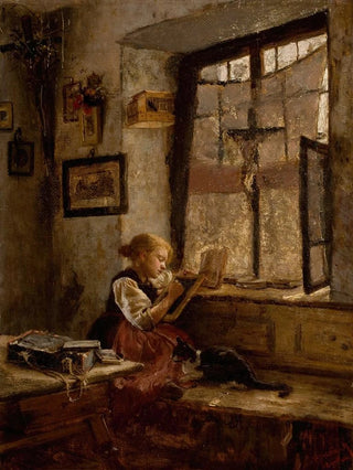 Herman Hartwich - Girl with Cat.webp