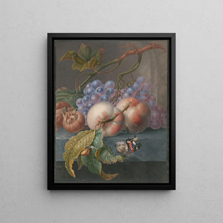 Herman Henstenburgh - Vruchten met een vlinder en een slak.webp