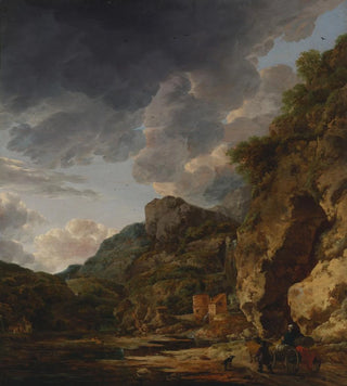 Herman Nauwincx - Mountain Landscape with River and Wagon.webp