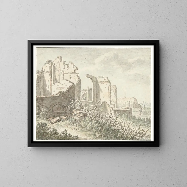 Rune fuera de la puerta Wittevrouwen en Utrecht - Herman Saftleven — cuadro enmarcado en la pared