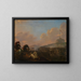 Bataille aux portes de Rome avec vue sur le château Saint-Ange - Herman van Lin — cuadro enmarcado en la pared
