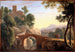 Paisaje italiano con puente - Herman van Swanevelt — vista de la obra