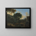 Landscape Painting with Travelers - Herman van Swanevelt — framed artwork on a wall
