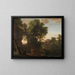 Paisaje con el bautismo del eunuco - Herman van Swanevelt — cuadro enmarcado en la pared