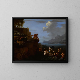 Polyphème y Galatea - Herman van Swanevelt — cuadro enmarcado en la pared