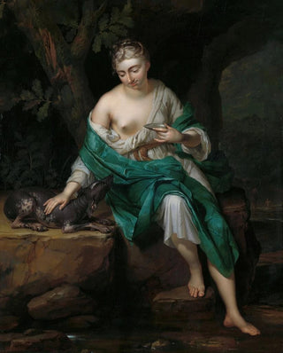 Herman van der Mijn - A Woman with a Dog.webp