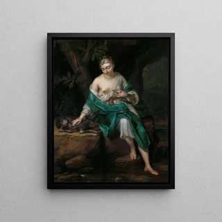Herman van der Mijn - A Woman with a Dog.webp