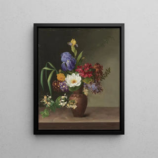 Hermania Neergaard - Vase I Grsk Stil Med Iris Syren Og Kaprifolium.webp