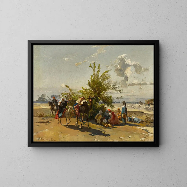 Campamento - Hermann David Salomon Corrodi — cuadro enmarcado en la pared