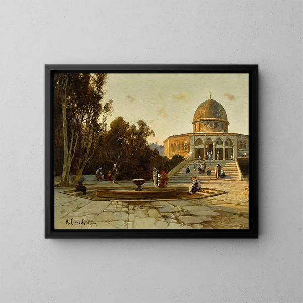 El Domo de la Roca Jerusalén - Hermann David Salomon Corrodi — cuadro enmarcado en la pared