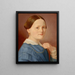 Un retrato de una dama con un collar y un vestido ligero - Hermann Eduard Hartmann — cuadro enmarcado en la pared