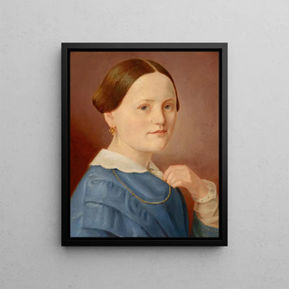 Hermann Eduard Hartmann - A portrait of a lady with a necklace with a light dress.webp