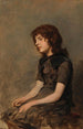 Una joven sentada - Hermann Giesel — vista de la obra