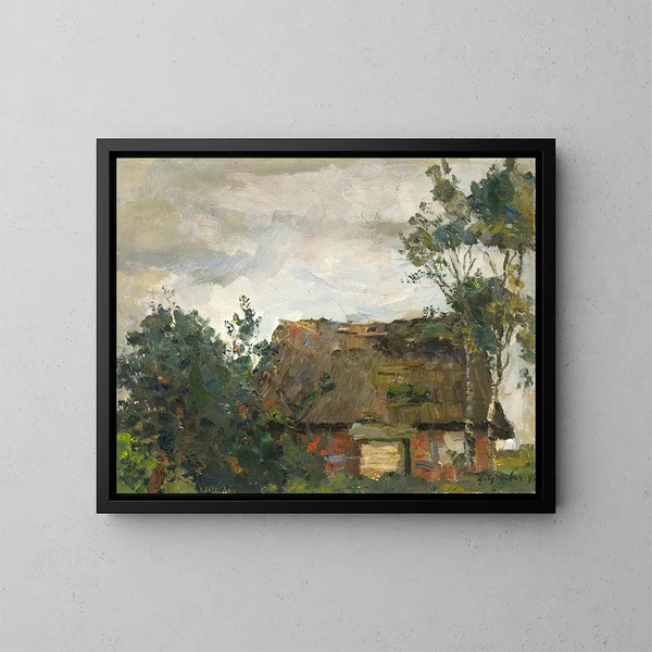 Casa antigua - Hermann Groeber — cuadro enmarcado en la pared