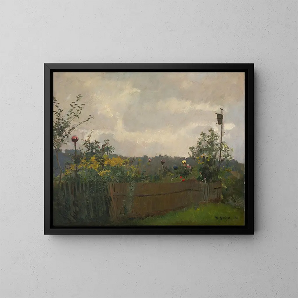 Jardín de campesinos en el Chiemsee - Hermann Groeber — cuadro enmarcado en la pared
