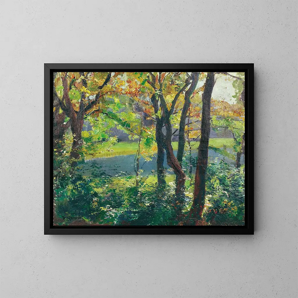 Lago de Langbrgner - Hermann Groeber — cuadro enmarcado en la pared
