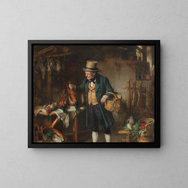 Una buena toma - Hermann Kern — cuadro enmarcado en la pared