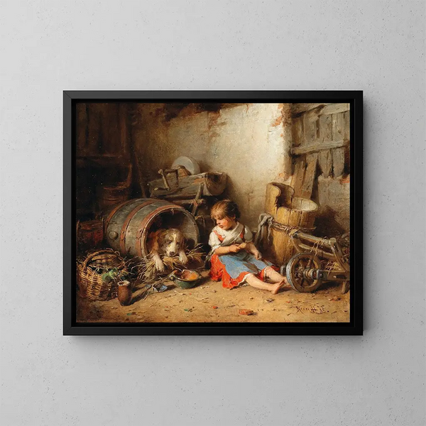 Compañeros de juego - Hermann Kern — cuadro enmarcado en la pared