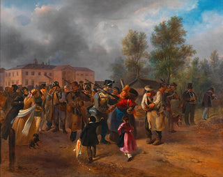 Hermann Kowalski - Abmarsch der Wiener Freiwilligen im Jahr 1849.webp