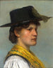 Paysanne en traje tradicional - Hermann Lindenschmit — vista de la obra