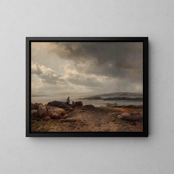 Côte du Maine - Hermann Ottomar Herzog — framed artwork on a wall