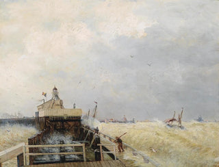 Puerto en Ostende - Hermann Ottomar Herzog — vista de la obra