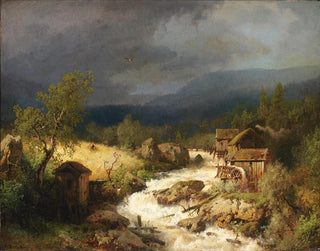 Hermann Ottomar Herzog - Mill on a Torrent.webp