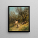 Summer Pasture in Chester County - Hermann Ottomar Herzog — framed artwork on a wall
